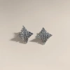 Diamond stud earrings for women, light luxury, simple and versatile, fashionable earrings, single piece details Picture